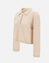 "Knitted polo cropped shirt" F5LAWOKP249 013 LANEUS