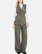 Gilet chevron con cintura CF5259T054A M9770 LIU-JO