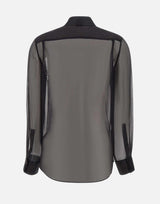 "Sheer Silk tuxedo shirt" 32126 1433 FILIPPA K
