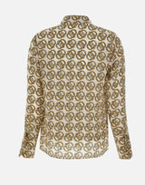 Camicia in crêpe de Chine di seta CF4456T3598 N9710 LIU-JO