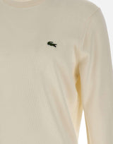 Pullover girocollo monocromatico in cotone AH1985 70V LACOSTE