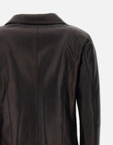 Giacca "Ginger" in pelle GINGERX NERO MONO