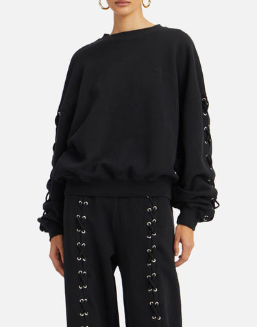 "Lacing crewneck sweater" 114390 100 ROTATE BIRGER CHRISTENSEN
