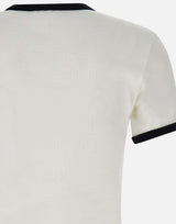 T-shirt "Signature contrast" VESJTS017JS0070 WHTBLK COURREGES