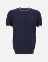 T-shirt in maglia DK87060 BLU DIKTAT