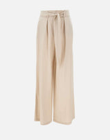 Pantaloni in lino e viscosa QPJTZ008 0035 KAOS