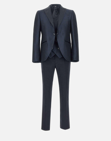 Completo cerimonia "10G112C4B"  tre pezzi più accessorio 10G112C4B 1012800BLU PISCONTI