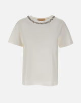 T-shirt con decorazione di cristalli RIJDK001 1041 KAOS