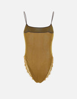 "Olive green velvet lace bodysuit" BX003 OLIVEGREEN JACQUES WEI