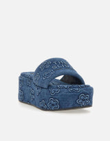 "The Puffy Daisy Denim Platform Sandal" 2P5FFS001F15 492 MARC JACOBS