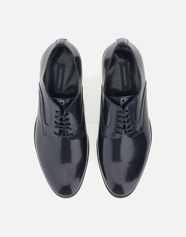 Stringate  "Armenia" in pelle 50Z9550 BLU CARLO PIGNATELLI