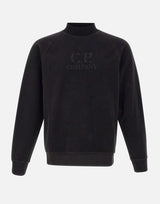 "Brushed Emerized Diagonal Fleece Mockneck Sweatshirt"<BR/> 19CMSS250A 006614G999 C.P. COMPANY