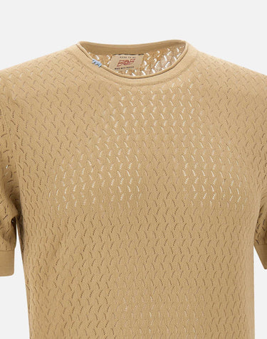 T-shirt "Waves" in cotone WAVESUNICA CAMMELLO BOB