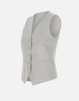 Gilet in lana e lino K85GILK03 TES0K02913 ELEVENTY