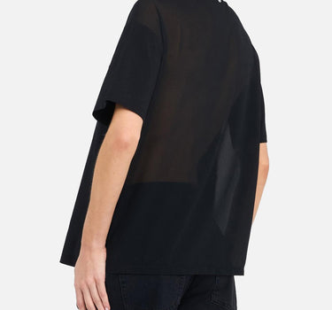 T-shirt con perle e strass CF5063J0088 22222 LIU-JO
