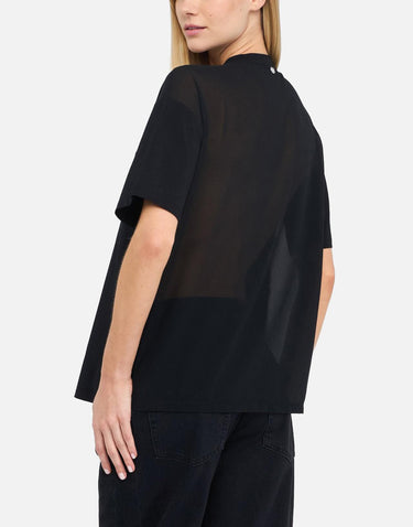 T-shirt con perle e strass CF5063J0088 22222 LIU-JO