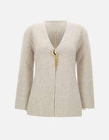 "Offwhite golden button cardigan" MY009 OFFWHITE JACQUES WEI