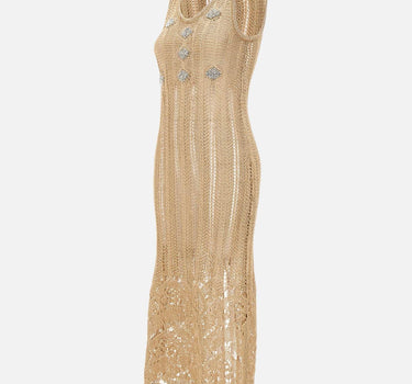 "Long sleveless dress in crochet lurex" 25AMRO140ML0317 P717 RABANNE