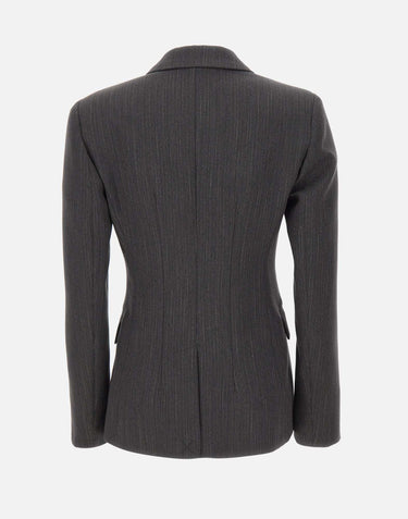 Blazer doppiopetto gessato CF5232T054A C378B LIU-JO