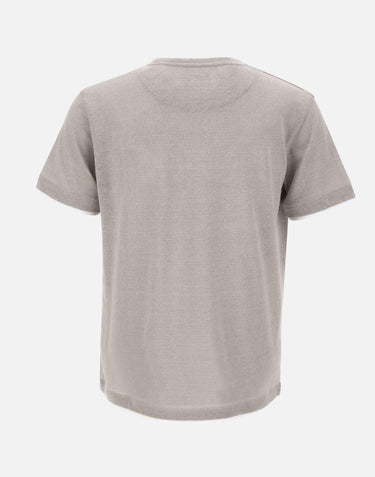 T-shirt "Lin" in lino e cotone LINVR0323 PERLA BOB