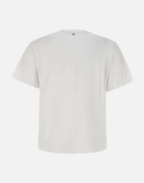 T-shirt in cotone con ricamo e strass CA5371J6308 M9320 LIU-JO
