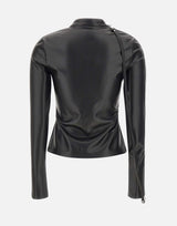 "Zipped Biker Top" 325CTO436PU0049 BLACK COURREGES