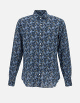 Camicia uomo in cotone e lino LFU02P0147117U 0001 BARBA