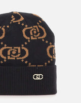 Berretto in monogram jacquard 2F5005M0300 09N37 LIU-JO