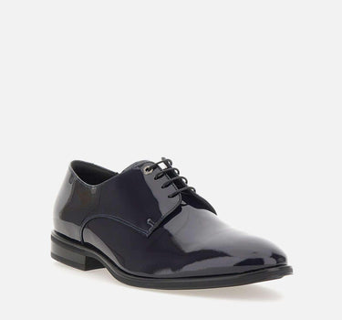 Stringate "Rugan" in pelle lucida 9453 RUGANBLU CARLO PIGNATELLI