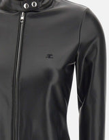 "Zipped Biker Top" 325CTO436PU0049 BLACK COURREGES