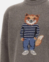 "Dressed fox intarsia woll jumper" PM00806KH0002 H170 MAISON KITSUNE'