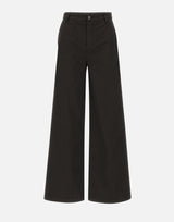 Pantaloni "Olimpia" in gabardina di cotone OLIMPIA BLACK TRUE AVENUE