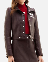 "Reedition Vinyl Jacket" PERCBL005VY0014 BURGUNDY COURREGES