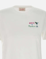 T-shirt "Emilie Bikini&Martini" in cotone EMI0001 03994H01N MC2 SAINT BARTH