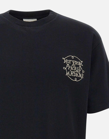 "Le T-shirt slogan tresses" TS259 CO134BLACK DROLE DE MONSIEUR