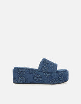 "The Puffy Daisy Denim Platform Sandal" 2P5FFS001F15 492 MARC JACOBS