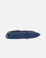 Cintura "Nobukle Bull" in suede spazzolato NB0060 BLU ORCIANI