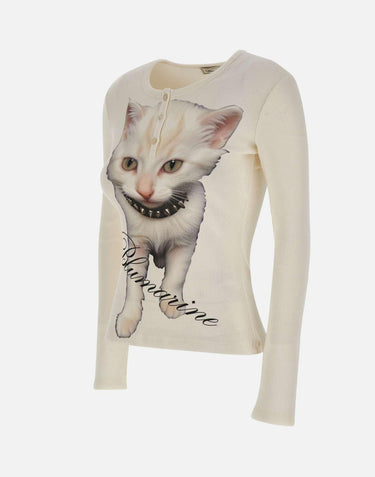 Maglia in jersey di cotone 2T100A C1031 BLUMARINE