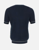 T-shirt in maglia in cotone ultrafine DK87039 BLU DIKTAT