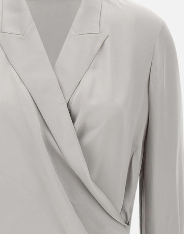 Blusa in seta "Pk label wrap" O1102503 B6M THEORY