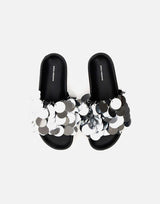 "Sequin-embellished slides" 22AHH0094EMB009 P040 RABANNE