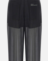 Pantaloni in georgette di seta 2P164A N0990 BLUMARINE
