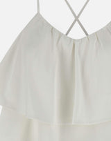 "Tank top volant mixed fabric" T35218 31 SUN68