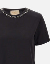 T-shirt con decorazione di cristalli RIJDK001 0001 KAOS