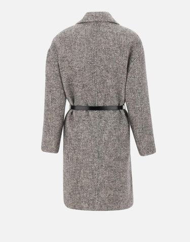 Cappotto in cotone, lana e alpaca CF5394TS74A M9849 LIU-JO