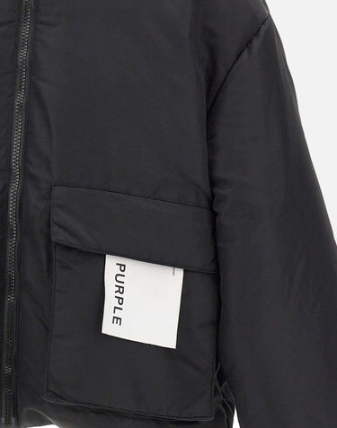 "Twill Puffer Jacket" M6092 TCBJ425BLACK PURPLE BRAND
