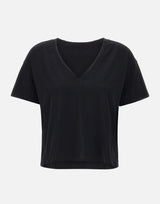 T-shirt  "Faa" in cotone Supima FAAA BLACK LOULOU DE SAISON