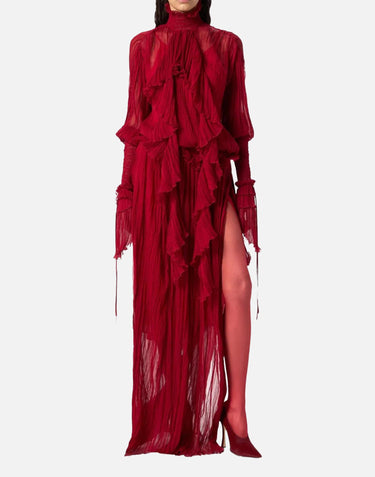 Abito in chiffon di seta 4A327A N0315 BLUMARINE