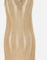 "Long sleveless dress in crochet lurex" 25AMRO140ML0317 P717 RABANNE