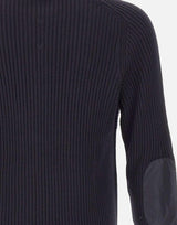 "Ribbed Zip Up Cardigan" PMG25 BLUE PREMIATA